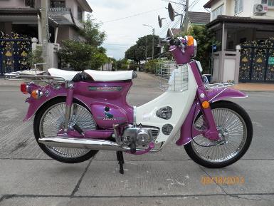 2.C90..สีม่วงมุขเม็ดมะปราง...เครื่องดี +ระบบไฟ CDI+มีทะเบียนโอนได้..ราคา 19,000 บาท